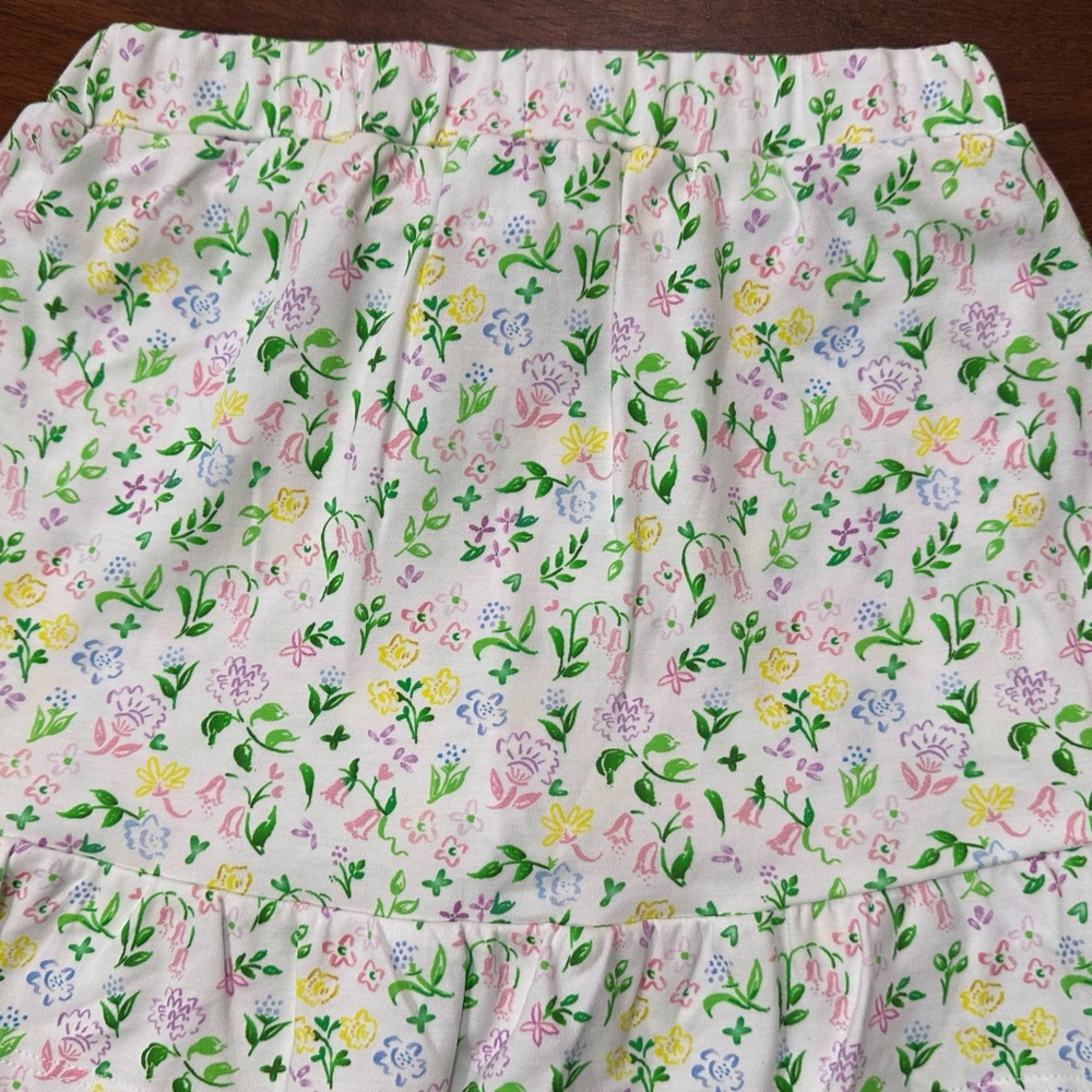 NWT The Proper Peony Boutique Girls Skort White Floral Design Size 7 - Picture 10 of 12